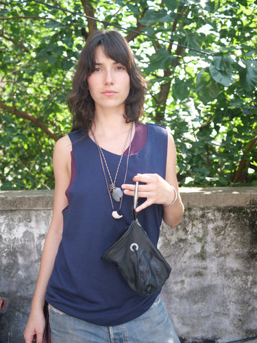 Deconstructed Leather Glove Chalk Bag - Black