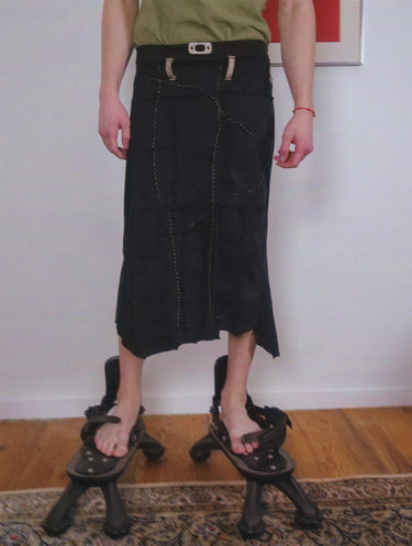 Patchwork Knit Skirt