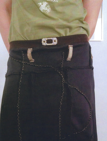 Patchwork Knit Skirt